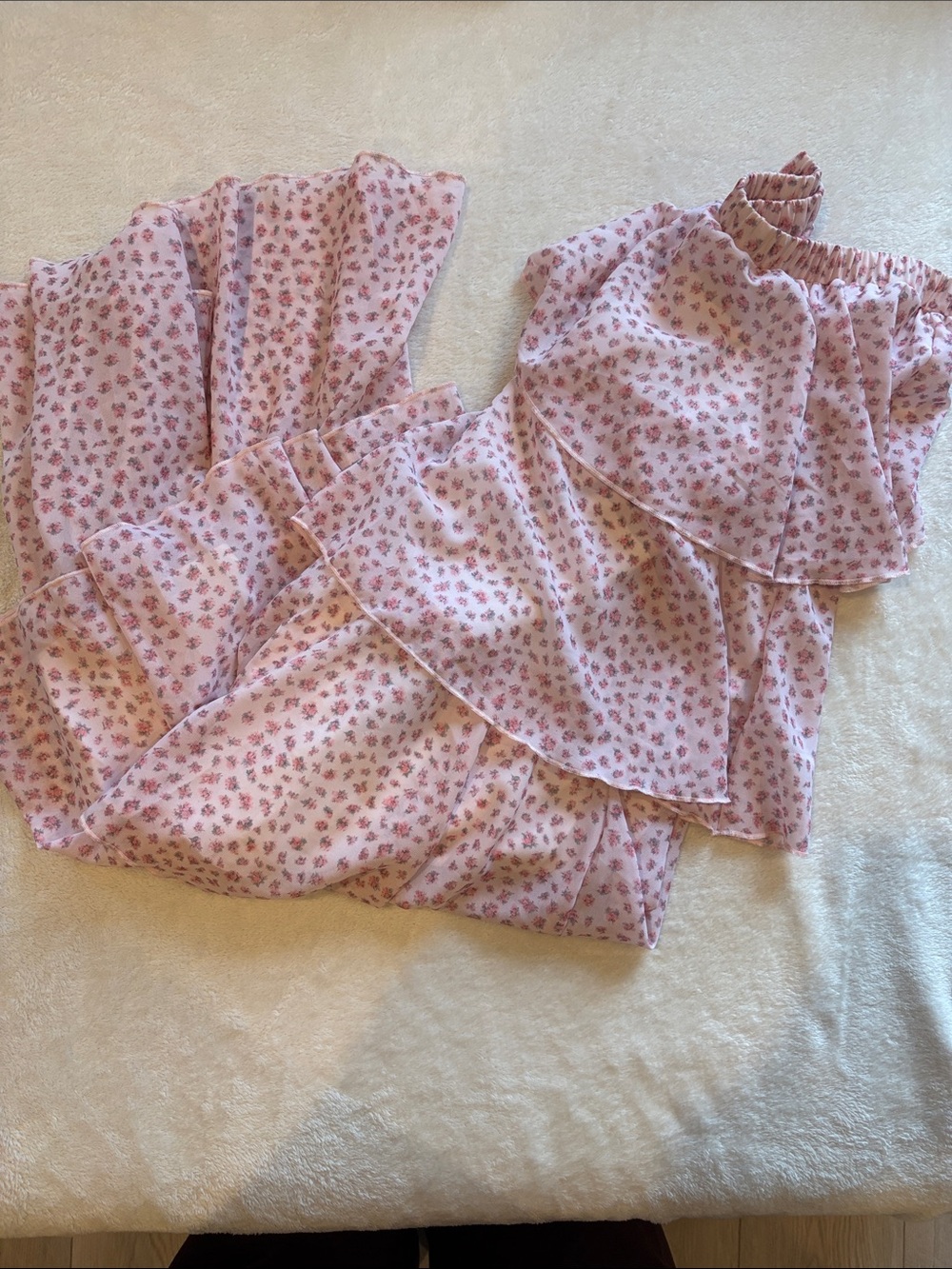 Strawberry Milk Mob Pink Floral Swim Coverup